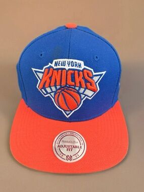 Mitchell & Ness New York Knicks Blue & Orange Snapback Hat